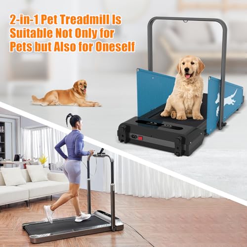 Dog Treadmill Pet Running Machine SlatMill for Small Medium-Sized Dogs Pet Fitness Treadmill Easy to Move 220 LBS E93990