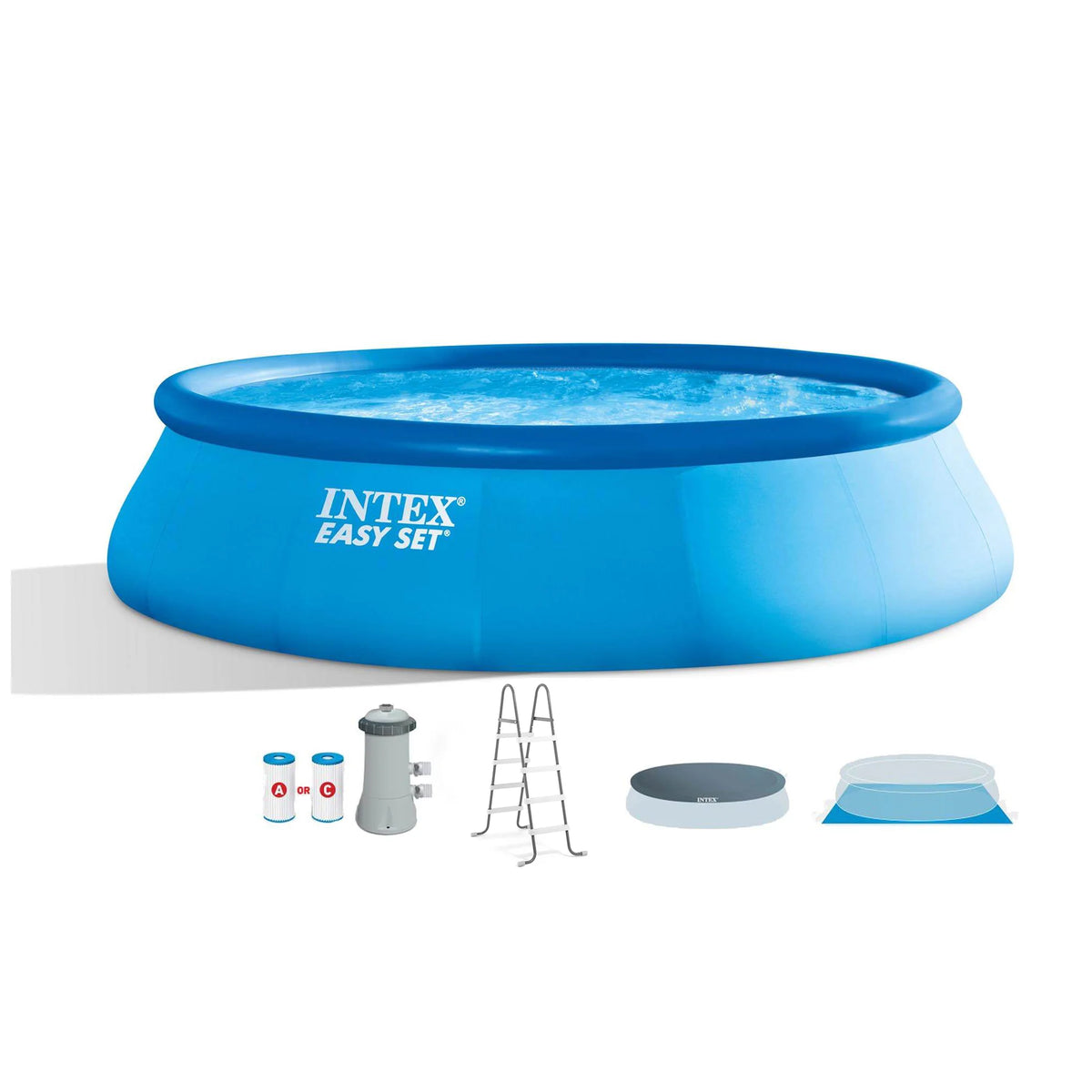 15ft x 42in Inflatable Above Ground Swimming Pool with Pump I507