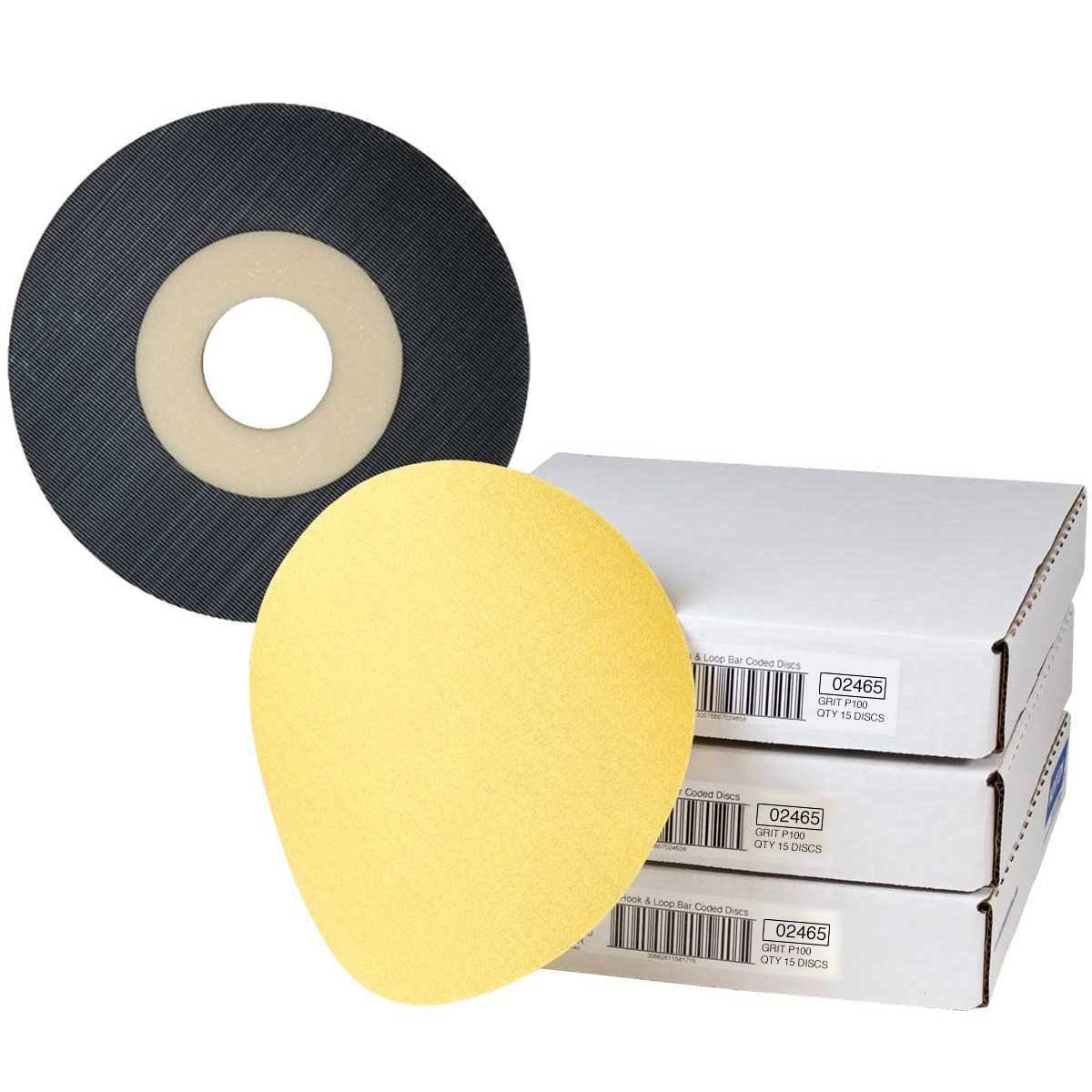 9-Inch Sanding Discs 100 Grit 45 Pack with Backup Pad S850