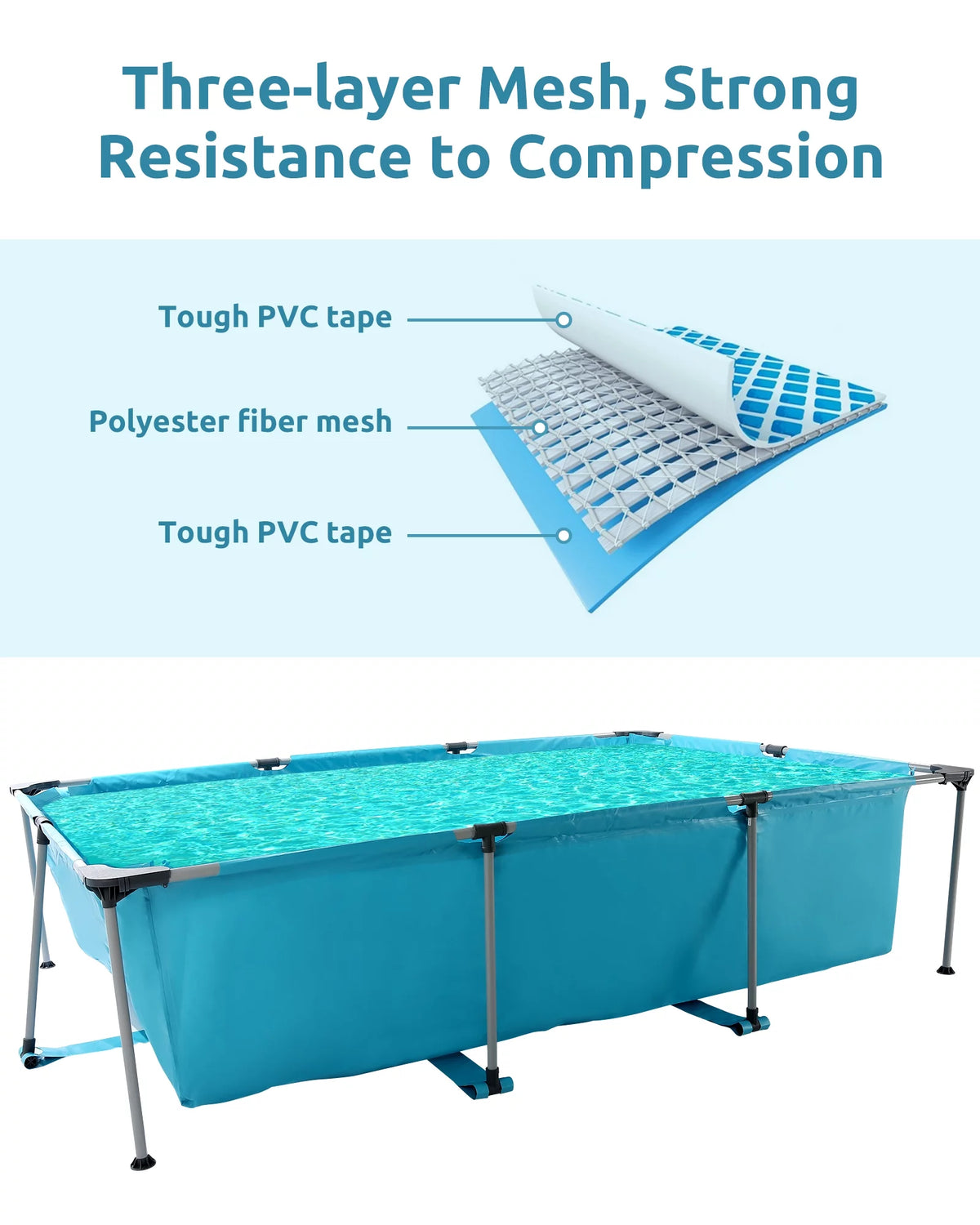 10 ft Rectangular Frame Pool S100712