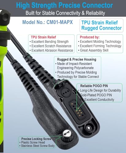 Speaker Mic with Reinforced Cable for Motorola Radios L461