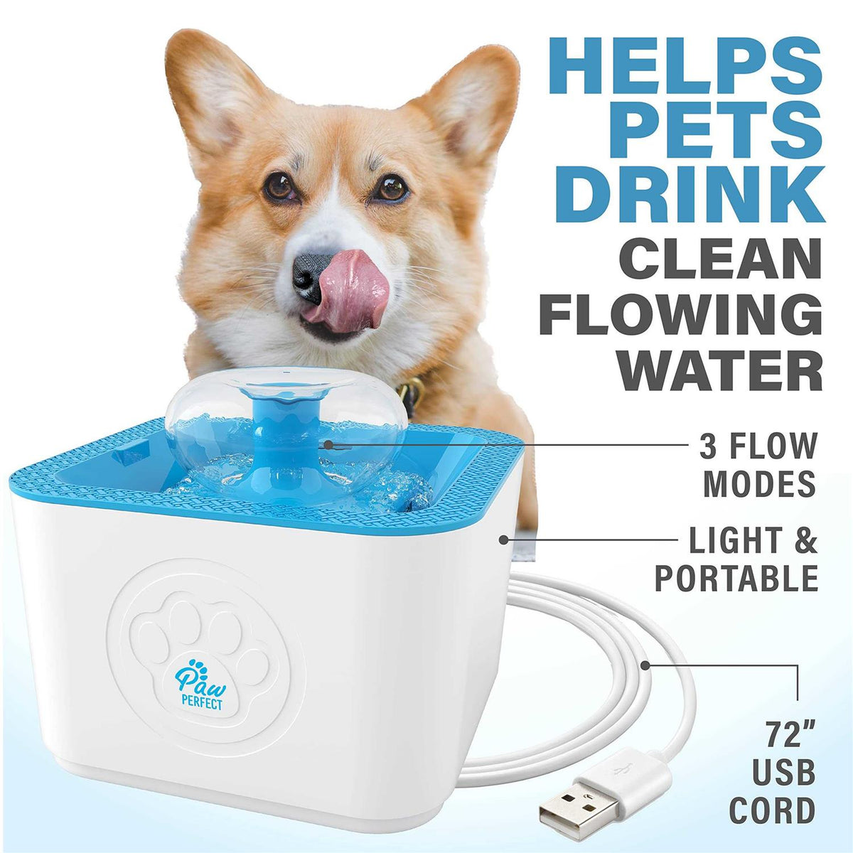 Dog & Cat Filtered Water Fountain M8308