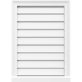 PVC Vertical Surface Mount Gable Vent with Brickmould S100243