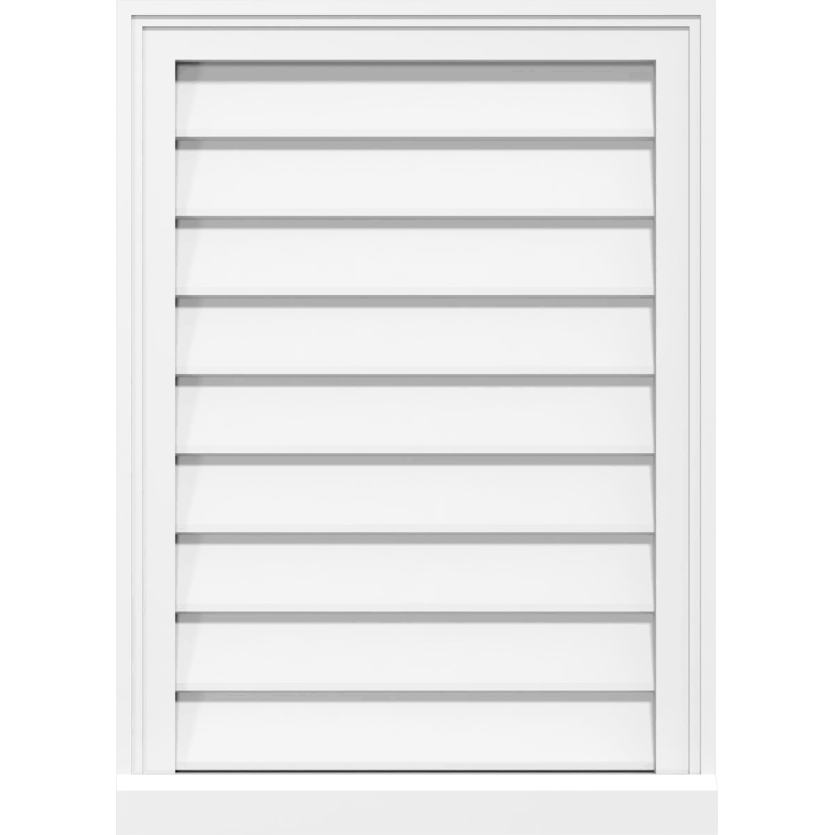 PVC Vertical Surface Mount Gable Vent with Brickmould S100243