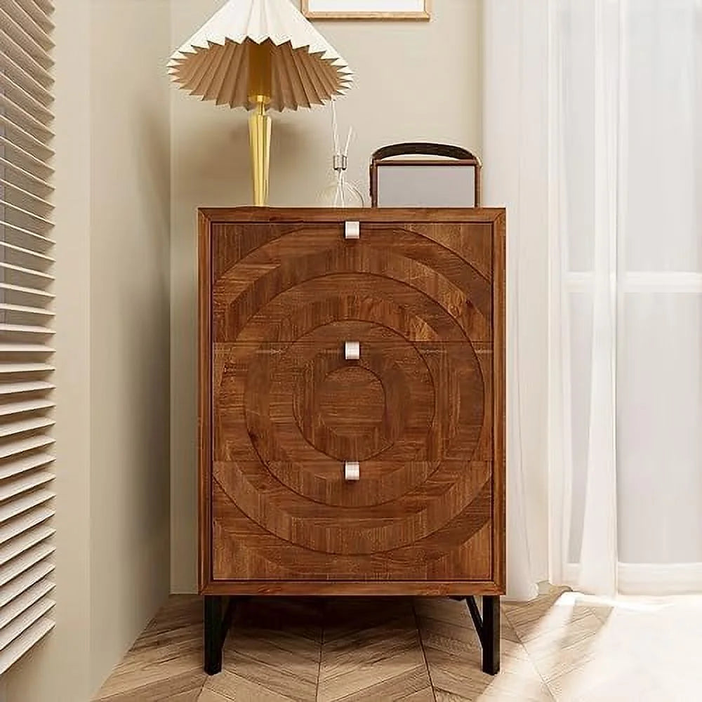 Mid-Century Nightstand with 3 Drawers Z2052