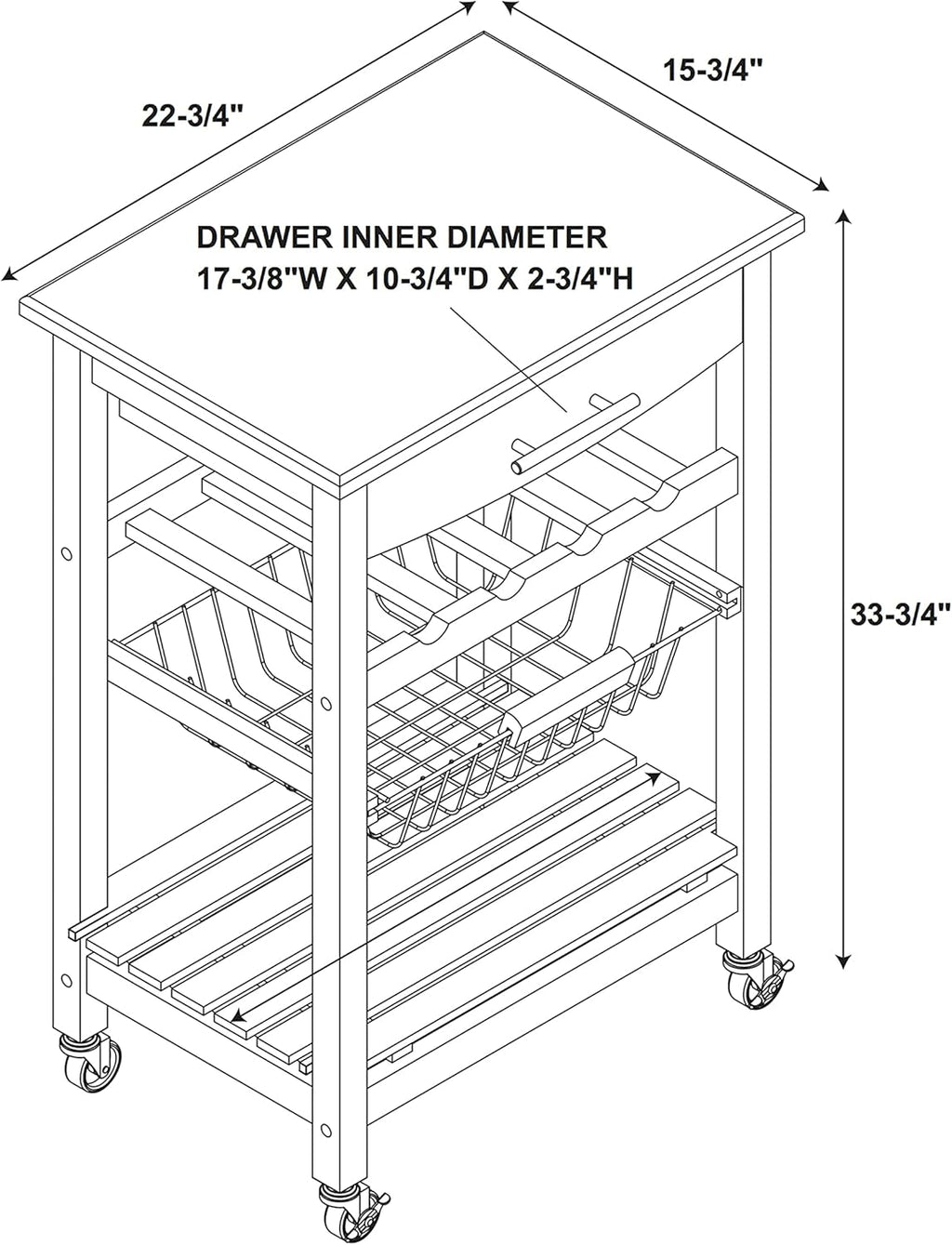 Gray Kitchen Cart Y13262