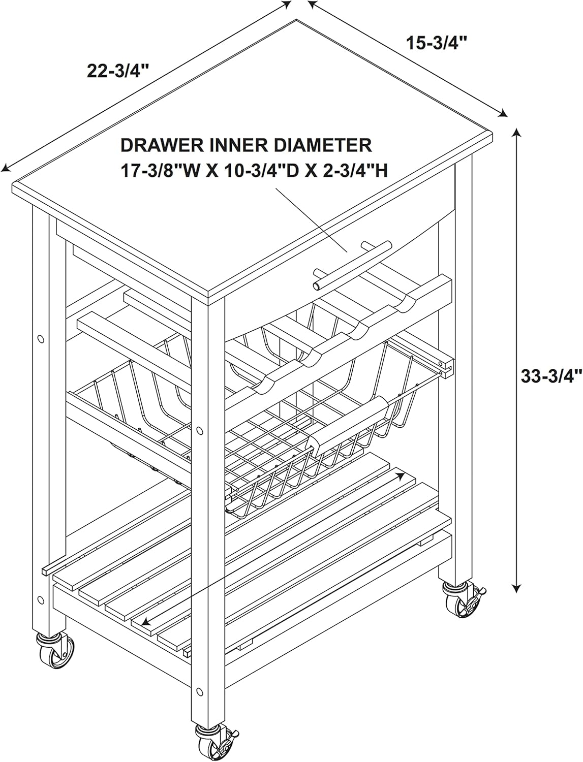 Gray Kitchen Cart Y13262