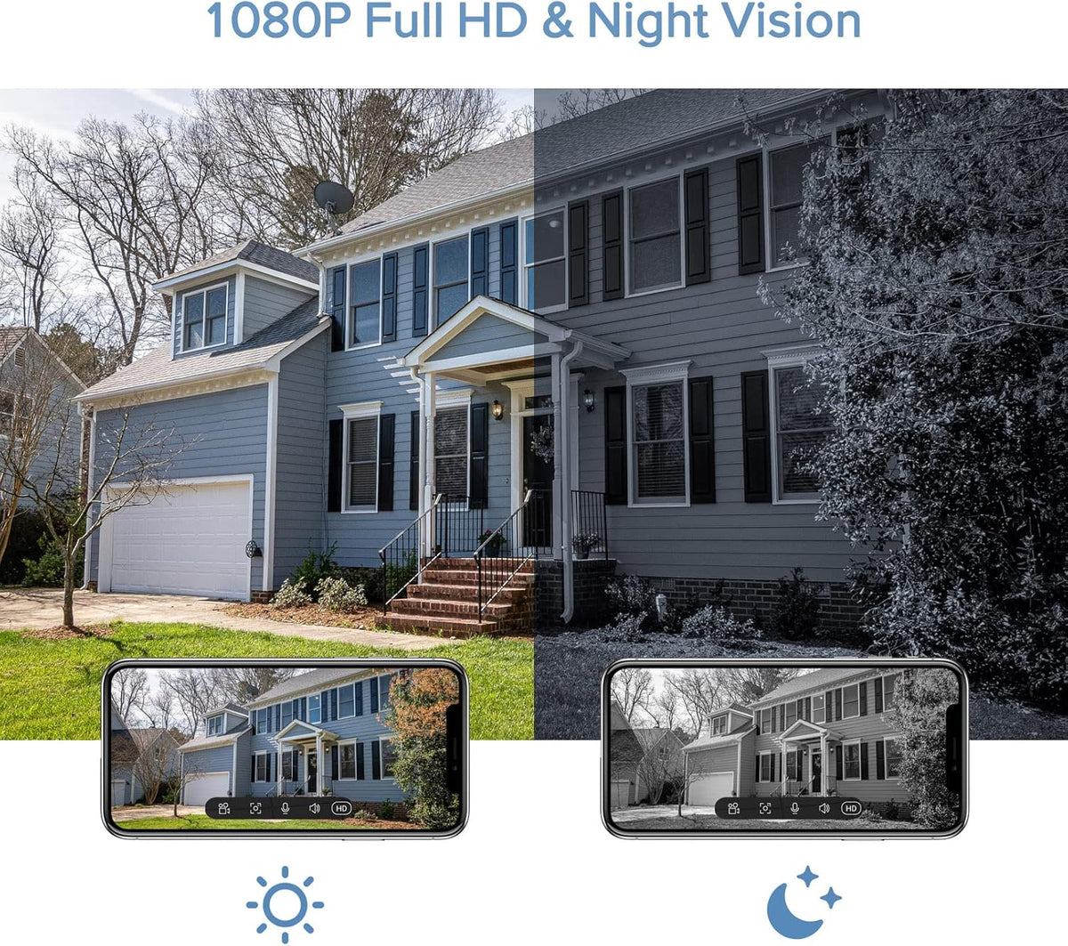 1080P HD WiFi Wireless Video Doorbell Camera with Chime N1301