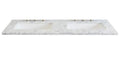 49 inch Carrara Marble Countertop with Double Rectangular Sink L577