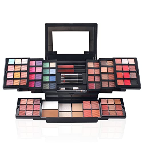 All-in-one Makeup Kit with Eyeshadow Palette Lipstick Blush Foundation Concealer Face Powder Mascara Lipgloss Brush W569660