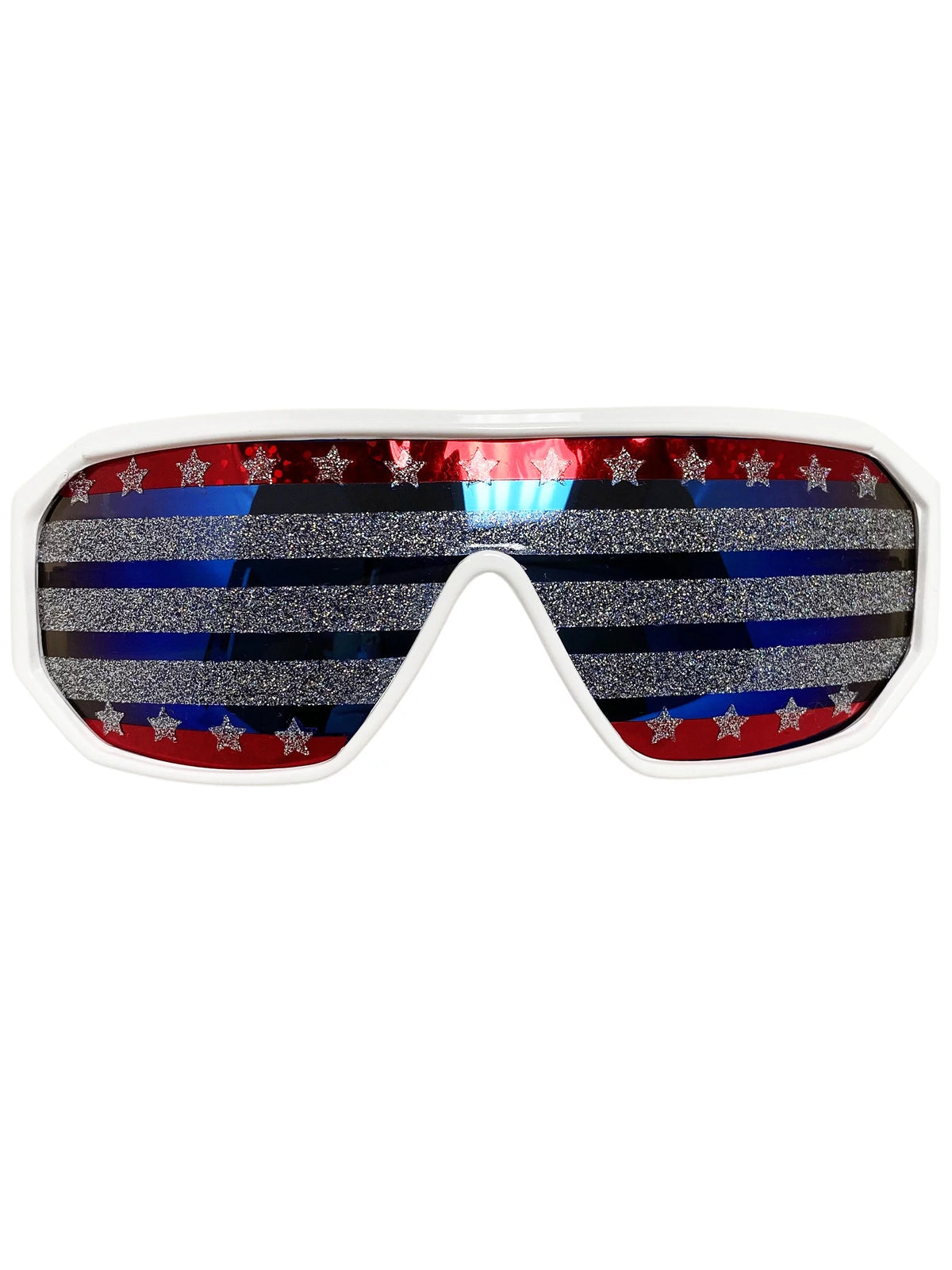 Silver and Red Stars and Stripes Sunglasses X148