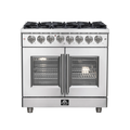 36″ Freestanding French Door Dual Fuel Range with 6 Burners U687