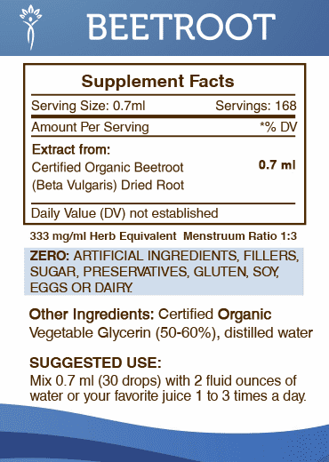 Organic Beetroot Dried Root Tincture 2x4 fl oz Z75887
