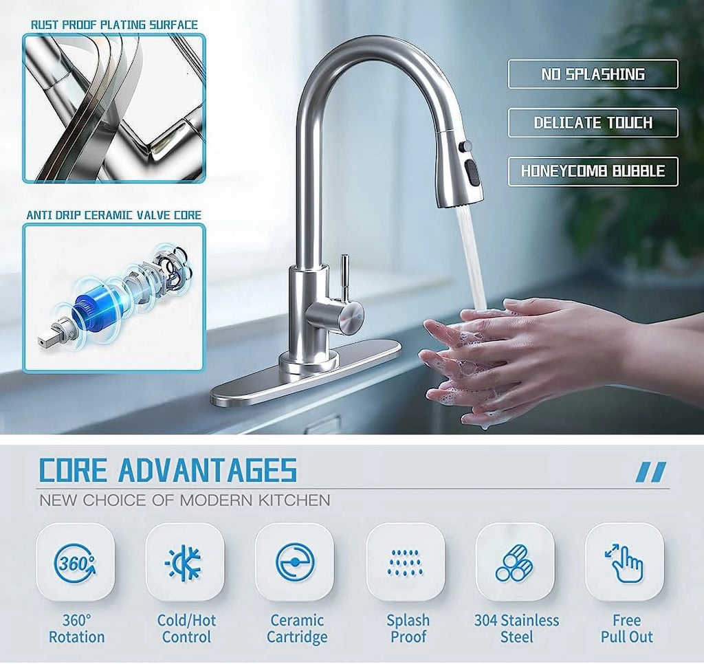 Kitchen Faucet with Pull Down Sprayer Single Handle V9760