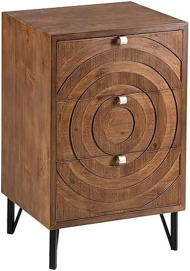 Mid-Century Nightstand with 3 Drawers Z2052