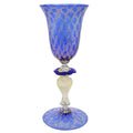 Blue and Gold Murano Glass Goblet Y2380