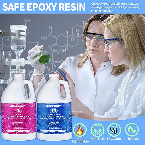 Epoxy Resin Kit, 1 Gallon/128OZ Crystal Clear Self Leveling Y276471