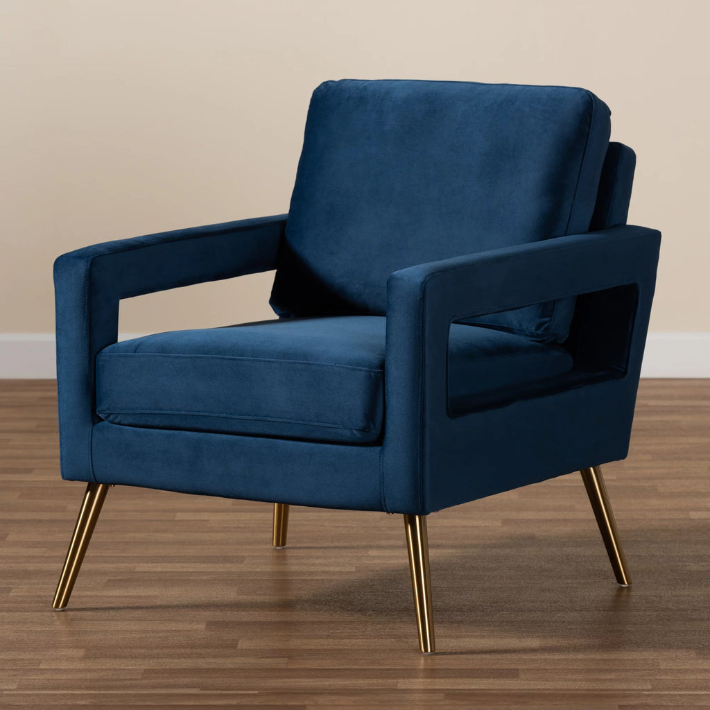 Navy Blue Wingback Chair H7061