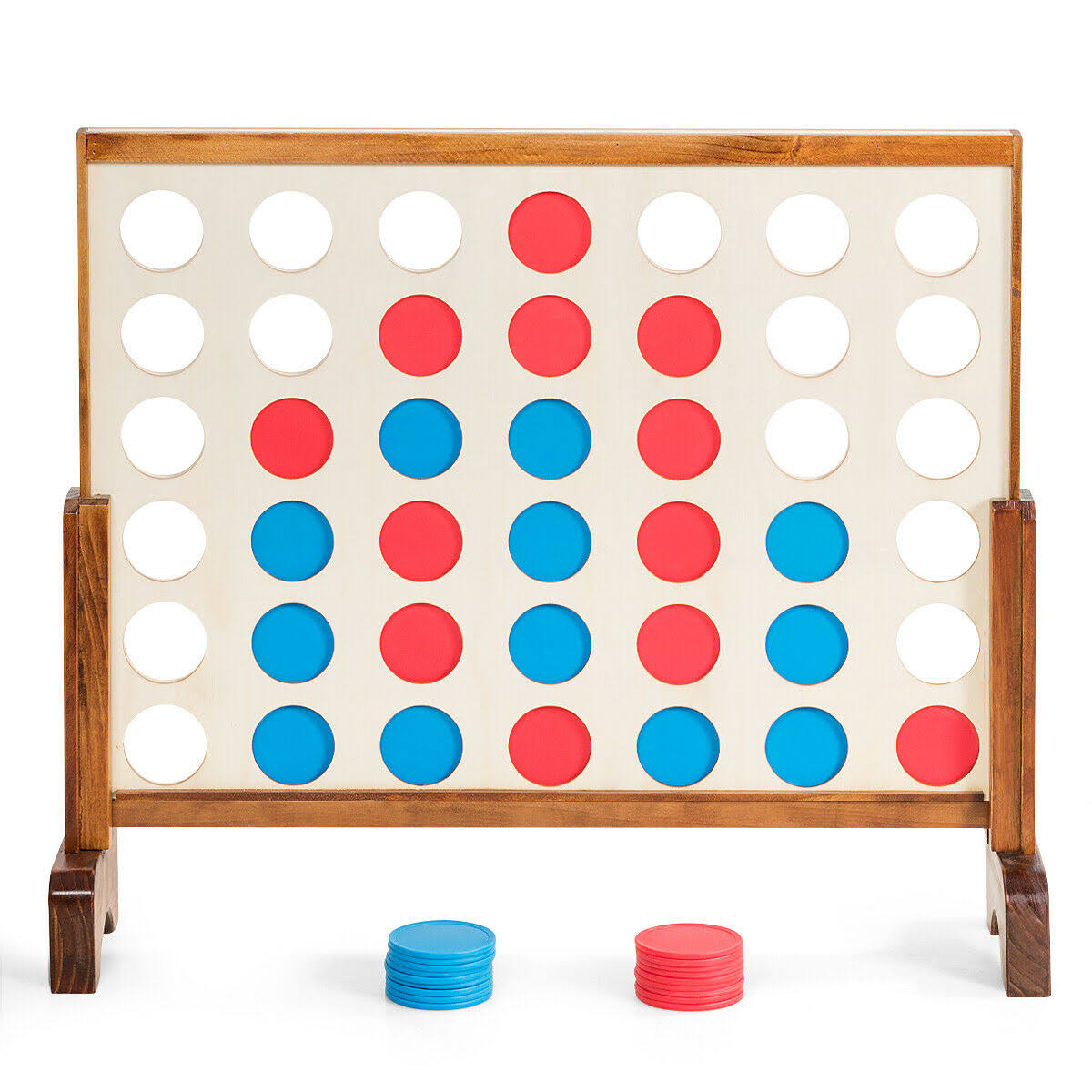 Wooden 4 in A Row Game with Carrying Bag N97120