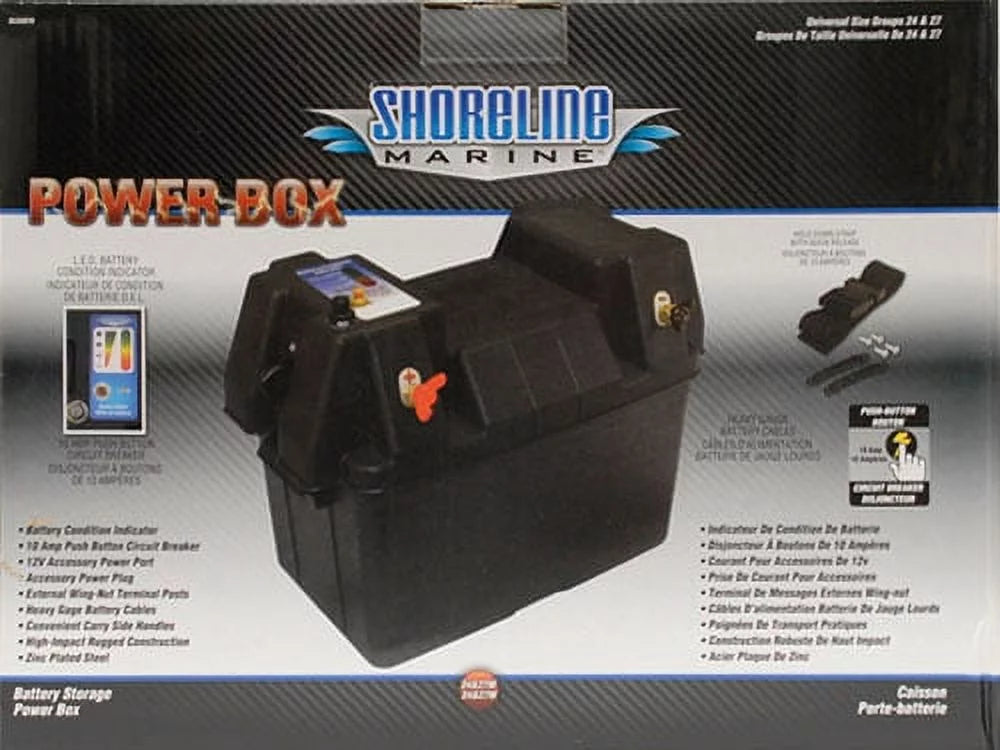 Boat Battery Box with USB & USB-C E8425