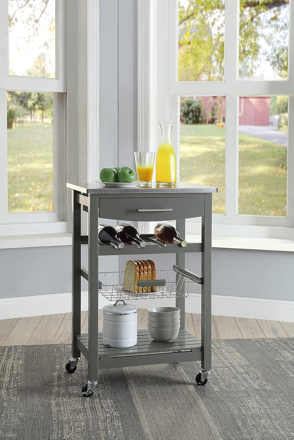 Gray Kitchen Cart Y13262