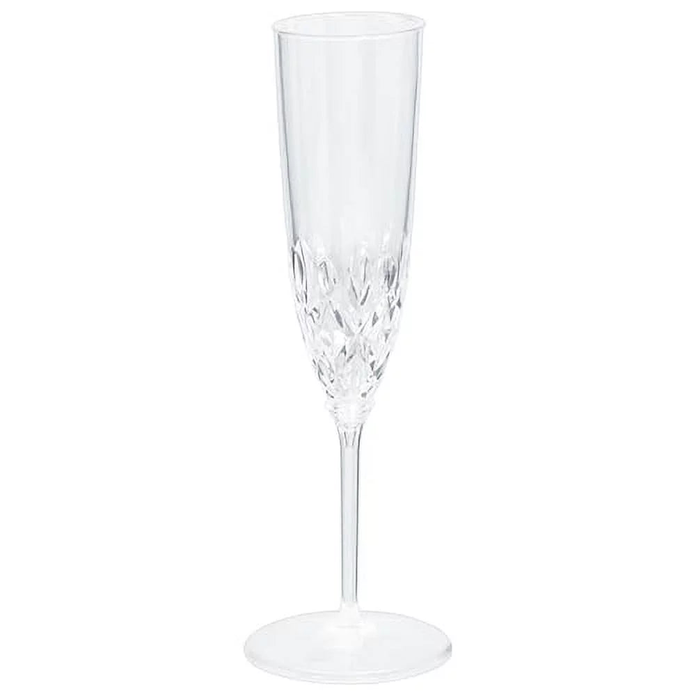 Clear Crystal Plastic Champagne Flutes O2310