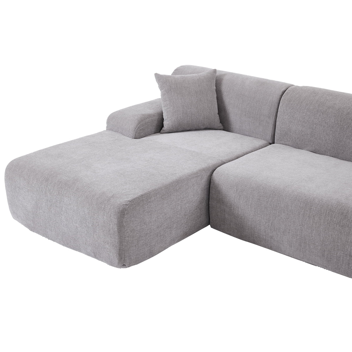 Gray L-Shape Modular Sectional Sofa L564