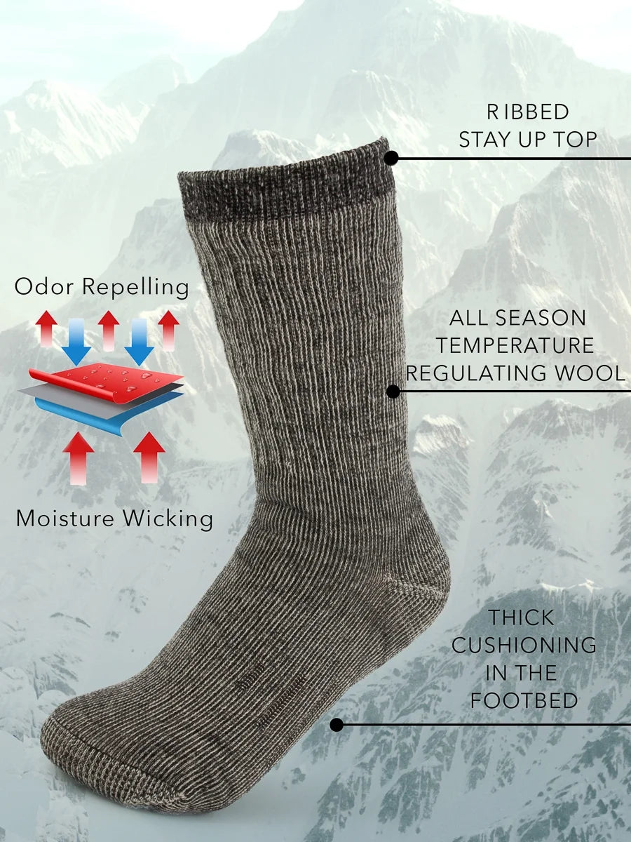 3 Pairs Thermal 80% Merino Wool Kids Socks V735