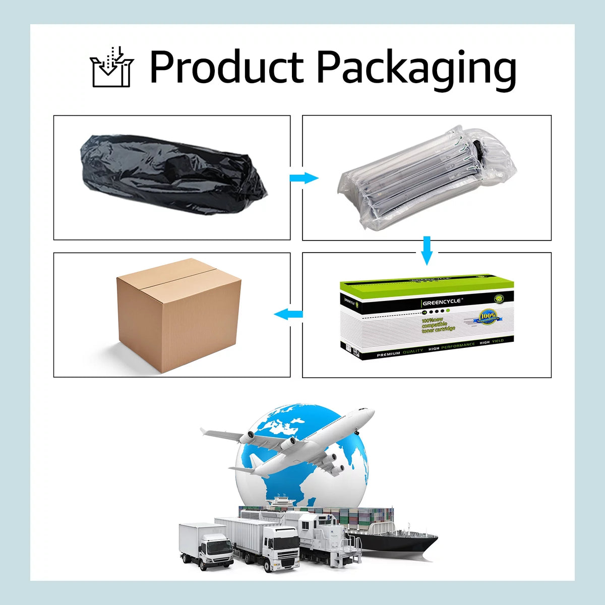 4 Pack Black Toner Cartridge Replacement P1763