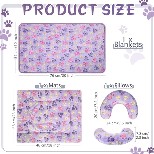 Christmas Pet Bed Mats with Puppy Dog Blankets and Pillows L76854