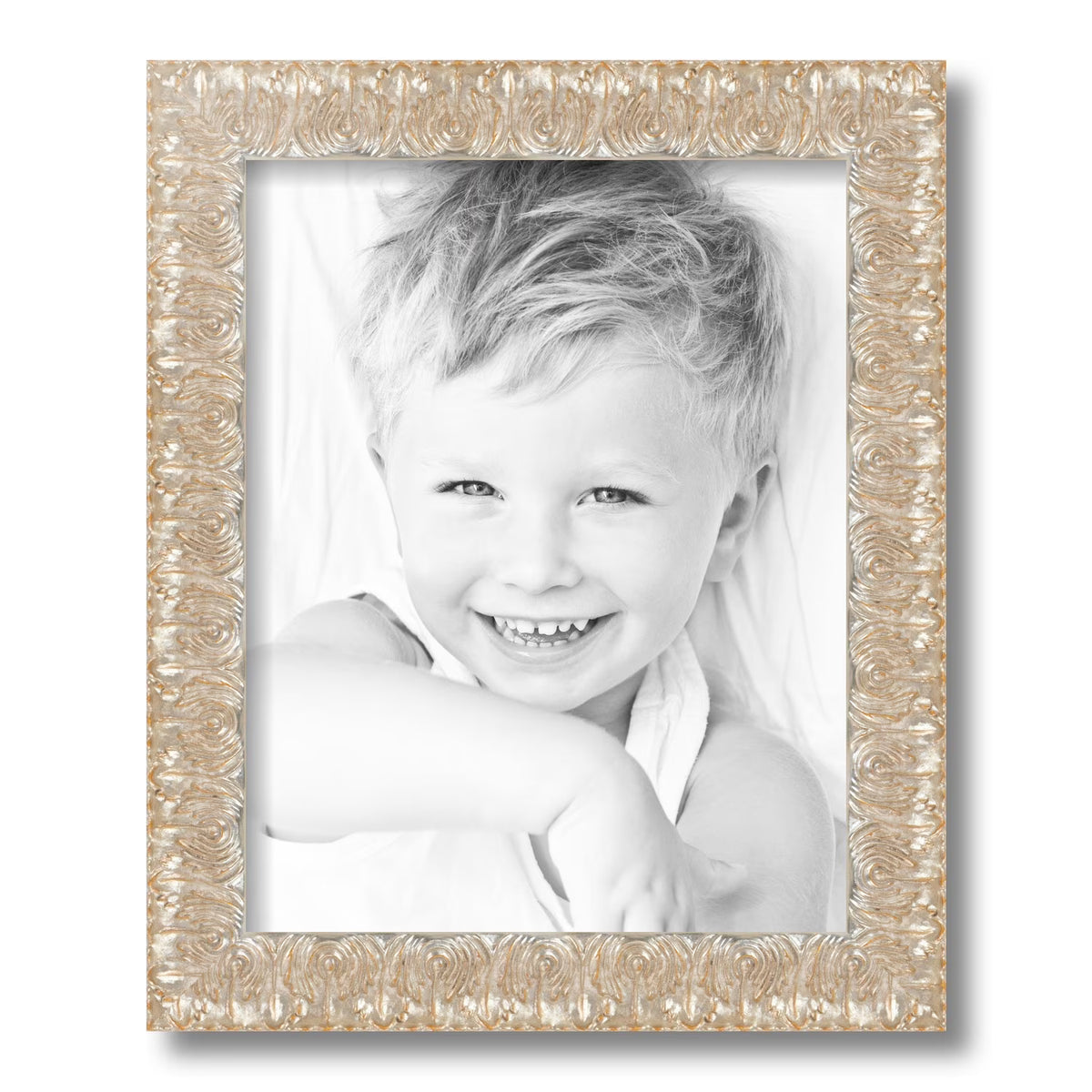 11x14 Inch Silver and Black Picture Frame with Regular Glass P20116