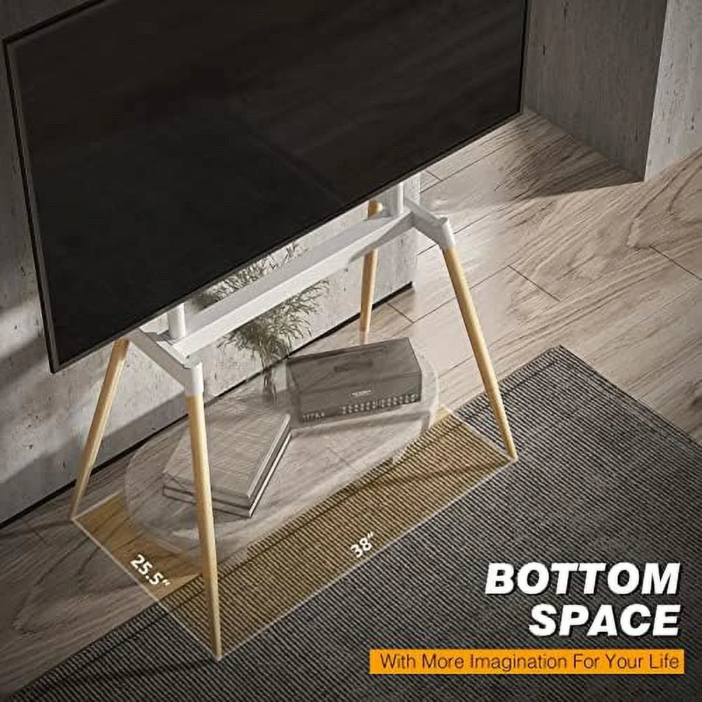 White Height Adjustable TV Floor Stand for 37-86 Inches D932780