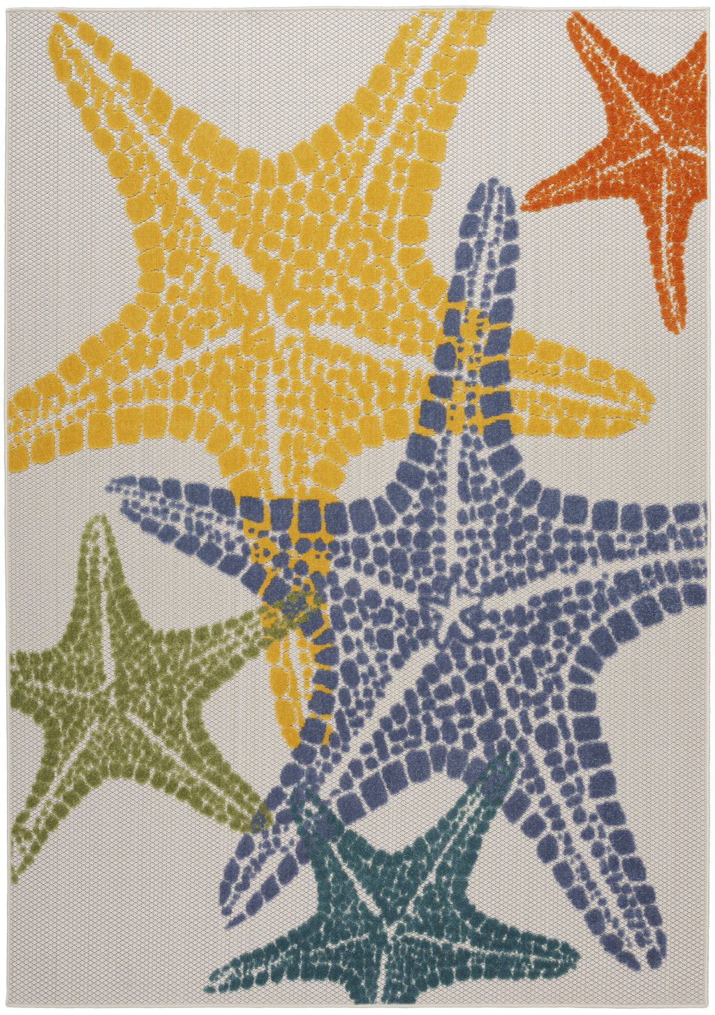 Multicolor Coastal Area Rug 5'3" x 7'5" X11049