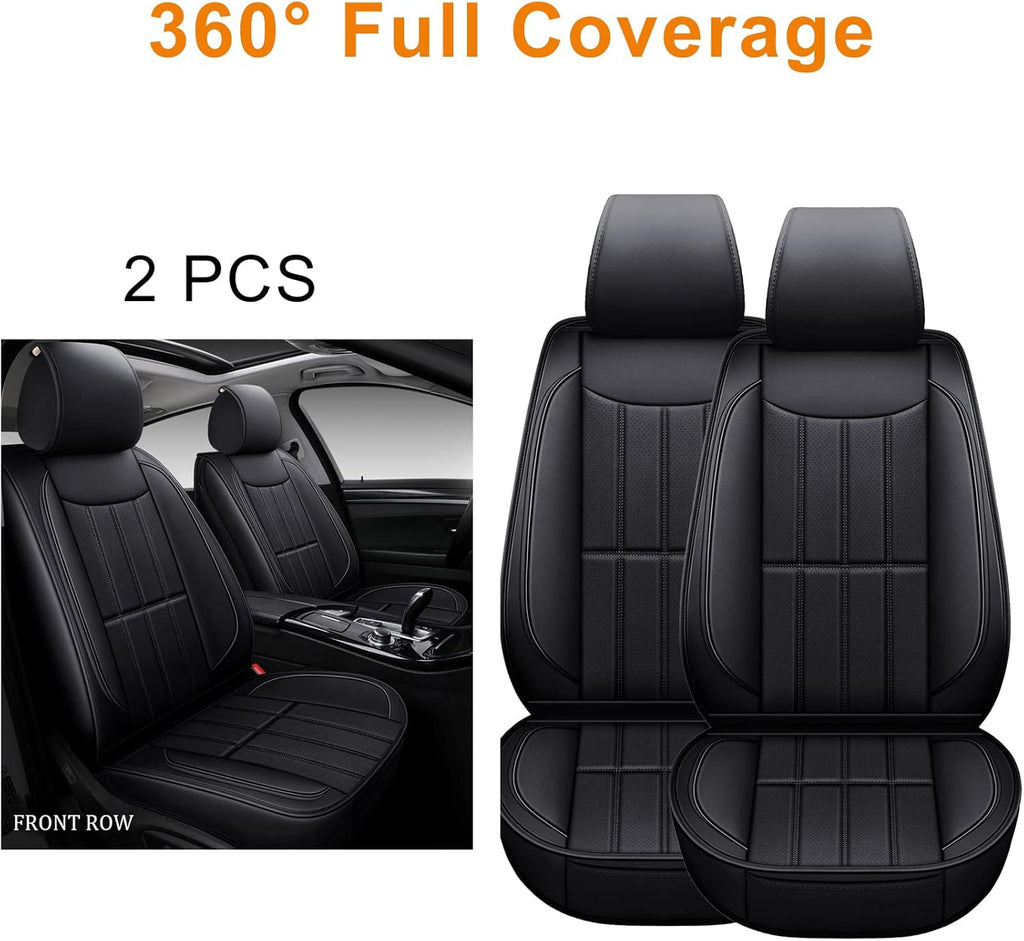 2 Pcs Faux Leather Front Car Seat Covers K29416