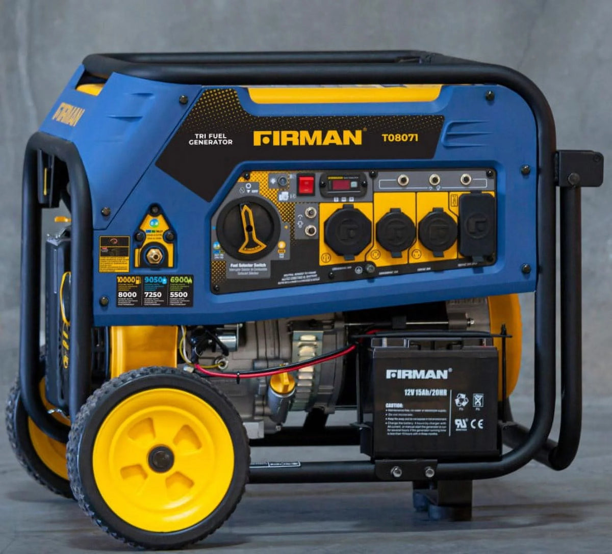 10,000 Watt Tri Fuel Portable Generator with Electric Starter O3030