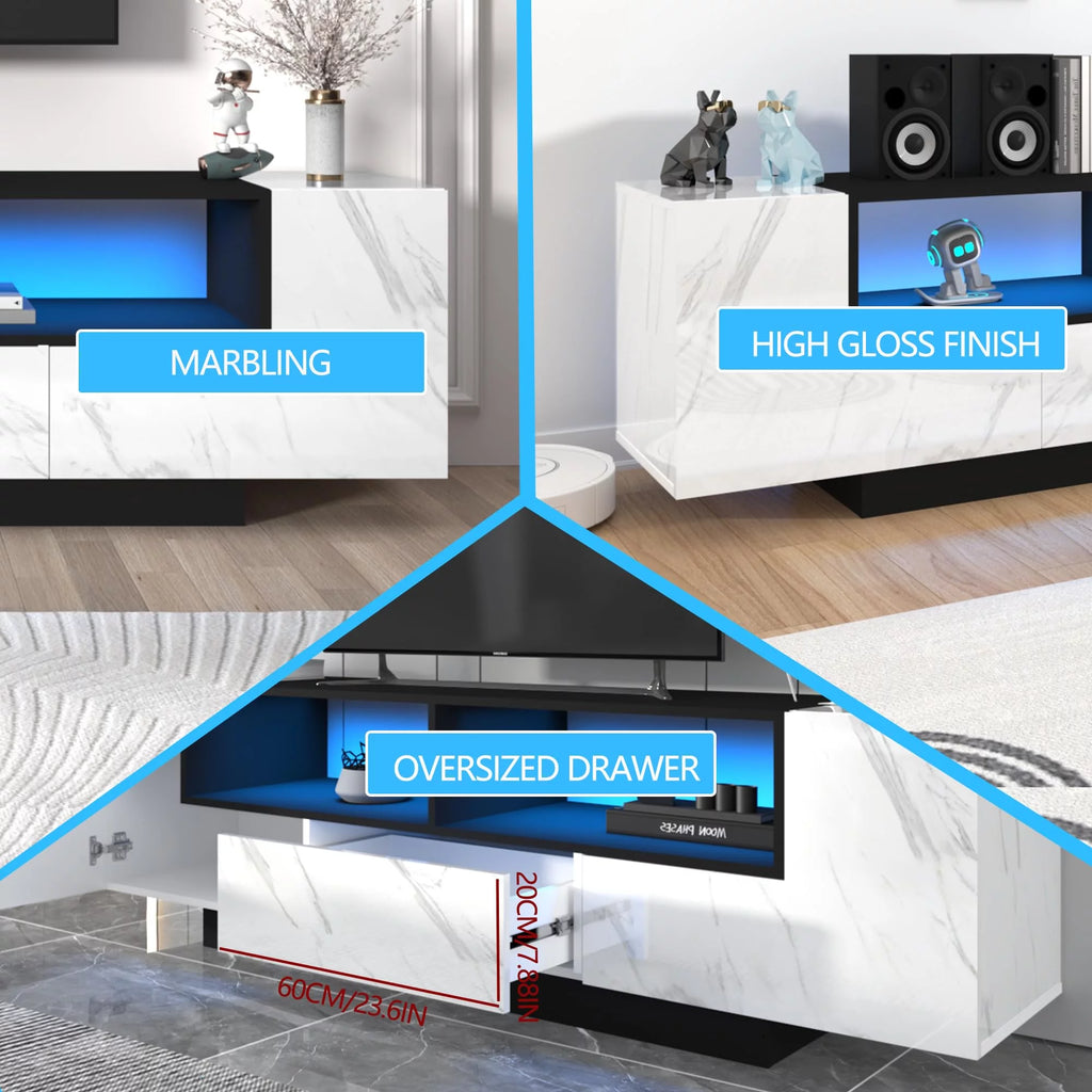 Large High Gloss LED TV Stand for up to 80 inch TVs D821