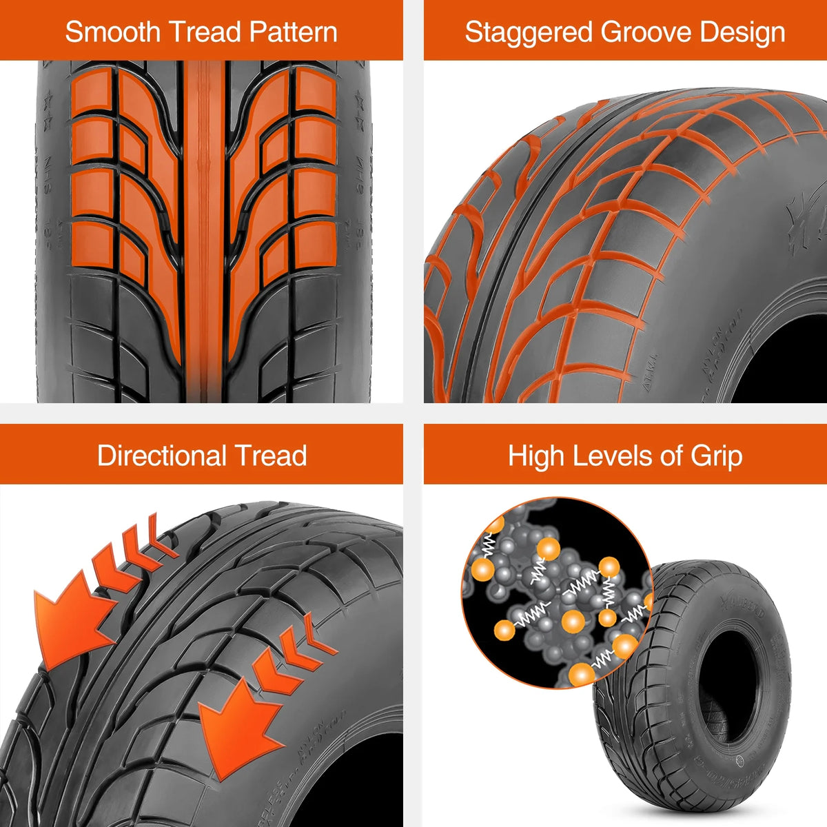 145/70-6 Go Kart ATV Tires Set 2 K4329