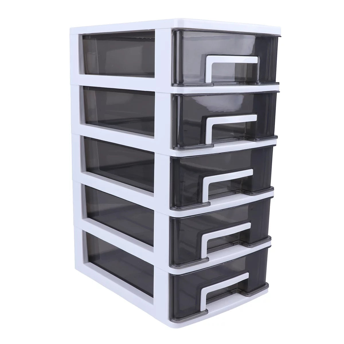 White Four-layer Plastic Storage Cabinet O715019