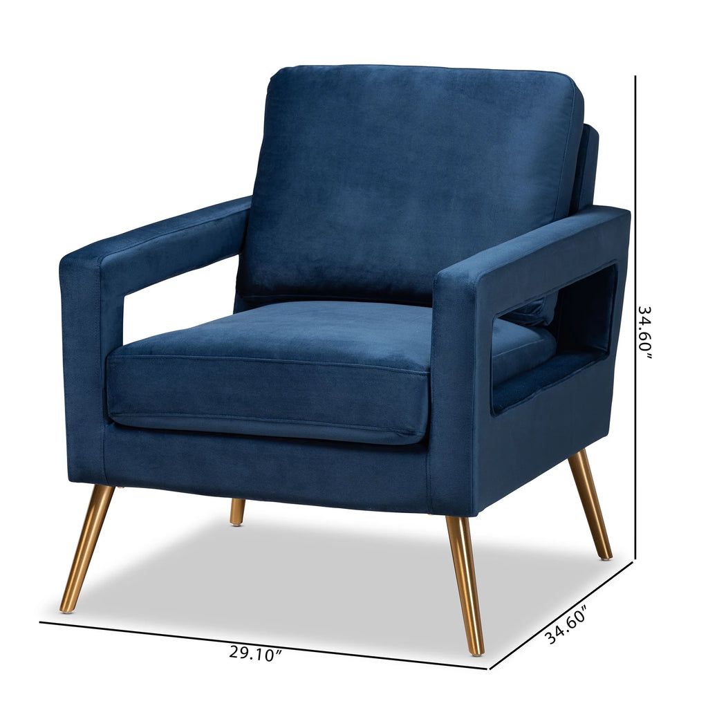 Navy Blue Wingback Chair H7061