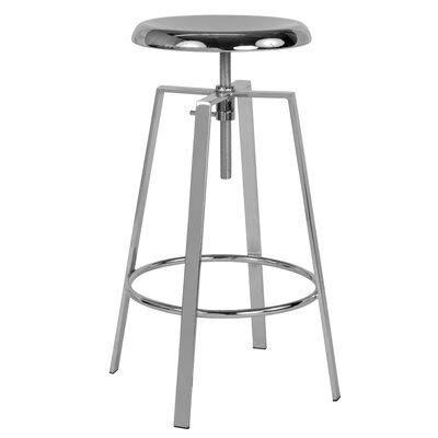 Gray Swivel Adjustable Height Bar Stool V24552