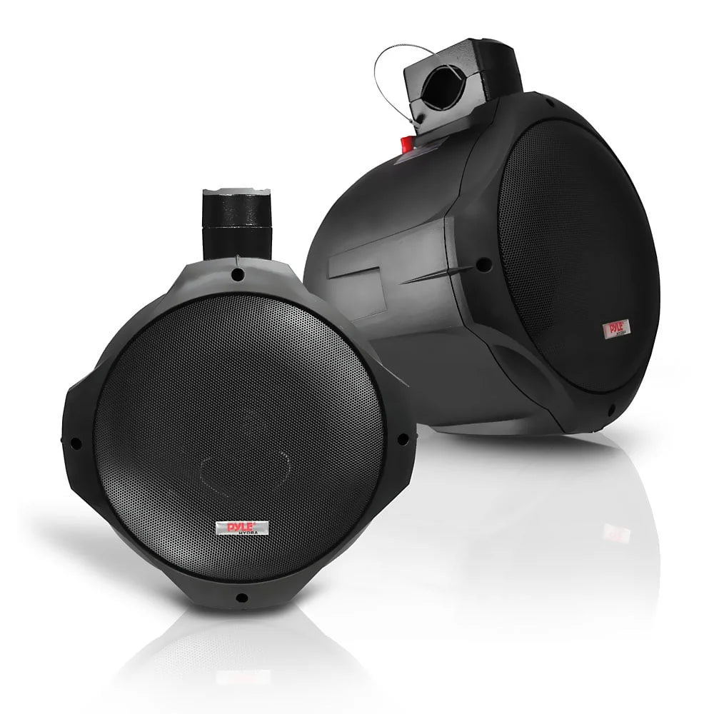 Black 6.5 Inch Marine Dual Tower Wakeboard Speakers F42922