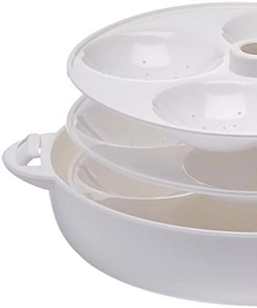 White 12 Idli Microwave Maker and Steamer T354756