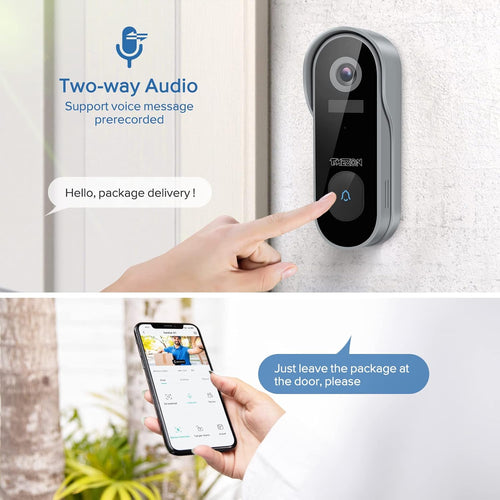 1080P HD WiFi Wireless Video Doorbell Camera with Chime N1301