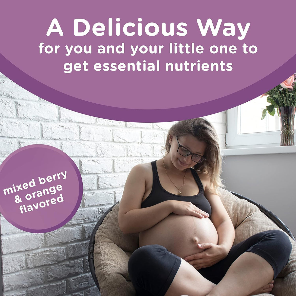 Prenatal Multivitamin Gummies with DHA and Folic Acid, Mixed Berry and Orange Flavors - 60 Count K7760