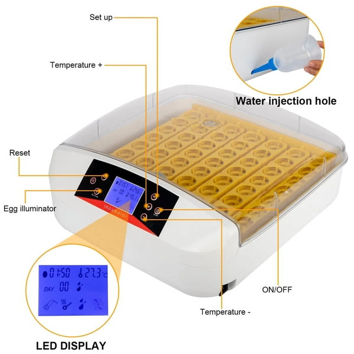 56-Egg Incubator with Automatic Egg Turning W3224
