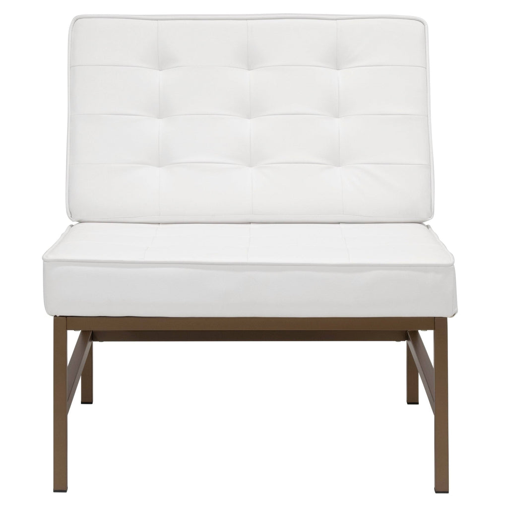 Tufted Blended Leather Accent Chair O628