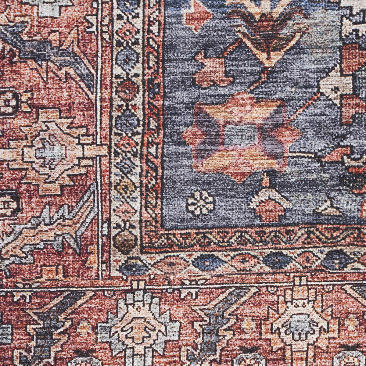 Machine Washable Bohemian 4' x 6' Area Rug E9268