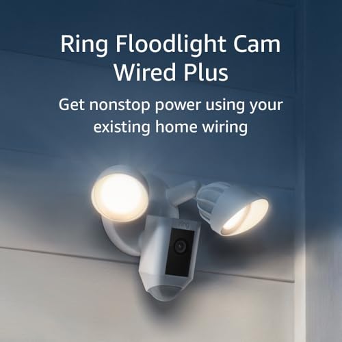Wired Floodlight Cam with 1080p HD Video Y485