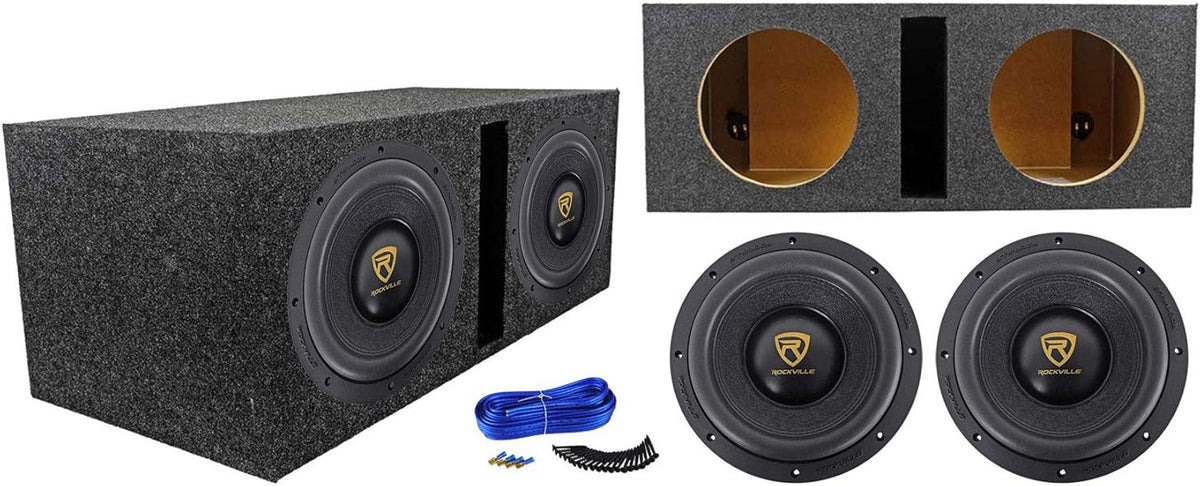 10 6400 Watt Car Subwoofers with Vented Sub Box Enclosure O891293