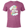 Berry Snow Heather Short Sleeve Blended T-Shirt A3535